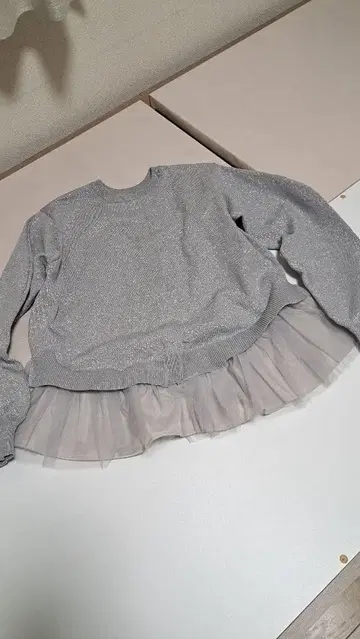 카듀네 카와카미 모모코 씨 콜라보 실버 라메 니트 가디건