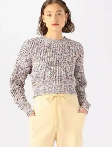 tomorrowland 코튼 스플래쉬 프린트 숏 풀오버