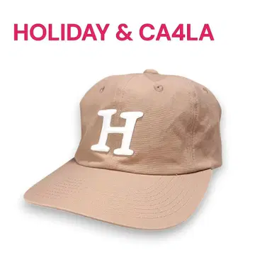 HOLIDAY x CA4LA 캡 베이지 H 로고 콜라보 모자 일본제
