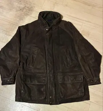 Nautica 천연 가죽 브라운 가죽 자켓