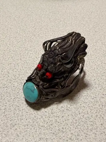 드래곤 모티브 실버 반지