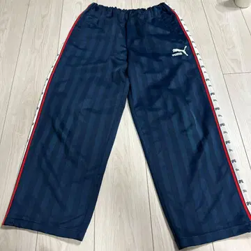 PUMA 네이비 스트라이프 저지 팬츠