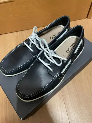 ECCO 가죽 데크 슈즈 로퍼 S 라이트 모카 M