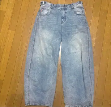 9090 King Logo Slub Denim Pants 완판템