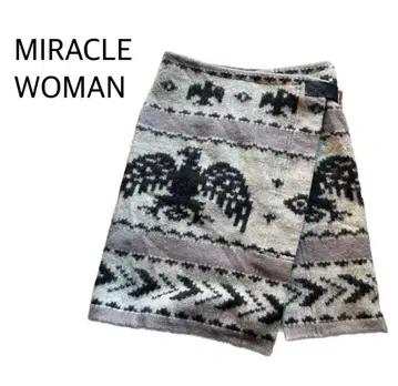 MIRACLE WOMAN 여성용 랩 스커트 울 M