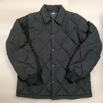 UNIQLO 블랙 퍼프 테크 퀼팅 자켓