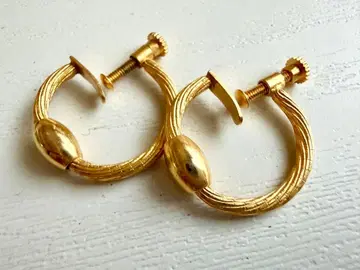 골동품 골드 후프 개성파 레트로 모던 vintage 링 귀찌