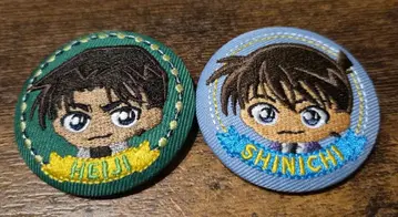 명탐정 코난 자수 캔뱃지 남도일(쿠도 신이치) 하인성(핫토리 헤이지)