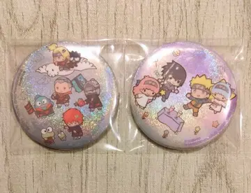 산리오 나루토 홀로그램 캔뱃지 컬렉션 2개 세트