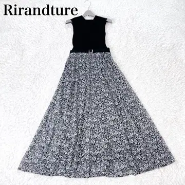 새상품급 리랜드트루 라인 플라워 도킹 원피스 꽃무늬 M 사이즈