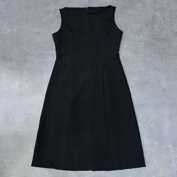 실크 울 슬리브리스 원피스 포멀 블랙 11호 L