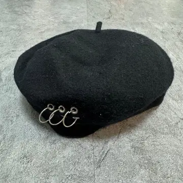 블랙 울 베레모 핀 포함
