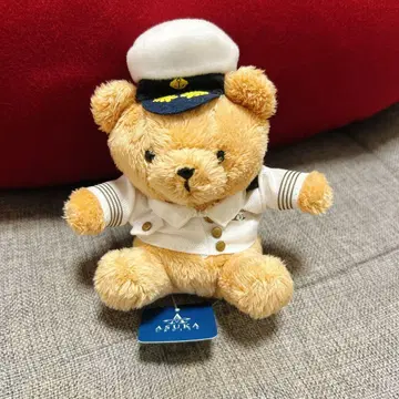 [ 미사용 ] 아스카 크루즈 ASUKA CRUISE 캡틴 베어 봉제 인형