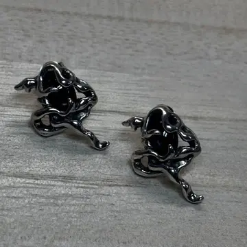 실버925 블랙스타 귀걸이 silver925