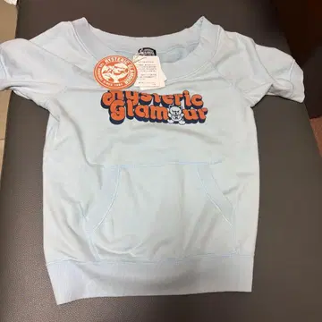 새상품 택 포함 HYSTERIC GLAMOUR 라이트 블루 반팔 상의