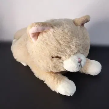 리브하트 미니 쿠션 쿠타토비요리 브라운 고양이 봉제 인형