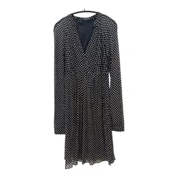 BCBG MAXAZRIA 도트 무늬 쉬폰 랩 원피스