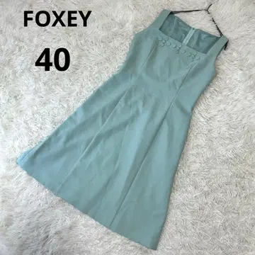 FOXEY NEW YORK 슬리브리스 원피스 40 민트 플레어