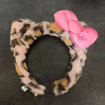 레오파드 무늬 리본 머리띠 USJ