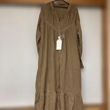 Classical Elf 모카색 롱 셔츠 원피스 L 사이즈