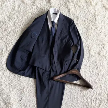 [새상품급] LARDINI 3피스 네이비 울 사이즈 48