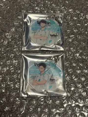 하이큐 캐릭터 팝업 스토어 아크릴 참 오이카와 이와이즈미 세트