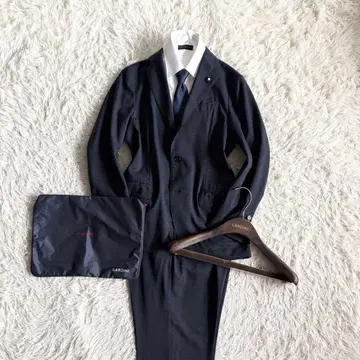 [ 새상품급 ] LARDINI 이지 웨어 네이비 울 수트 사이즈 44