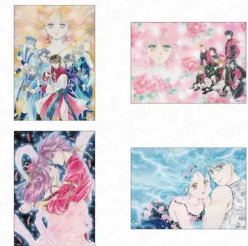 환상게임 30주년 원화전 팝업 미니 아크릴 아트 4점 와타세 유우