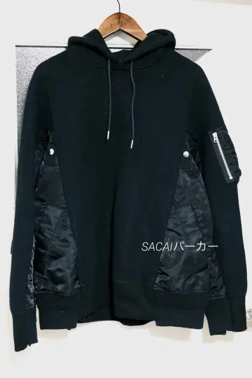 인기 SACAI Sponge Sweat x MA-1 후드티