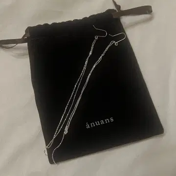 anuans 실버 체인 귀걸이