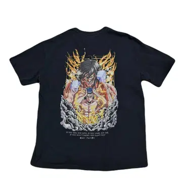 진격의 거인 엘렌 예거 백 프린트 T셔츠 nyusekai 블랙