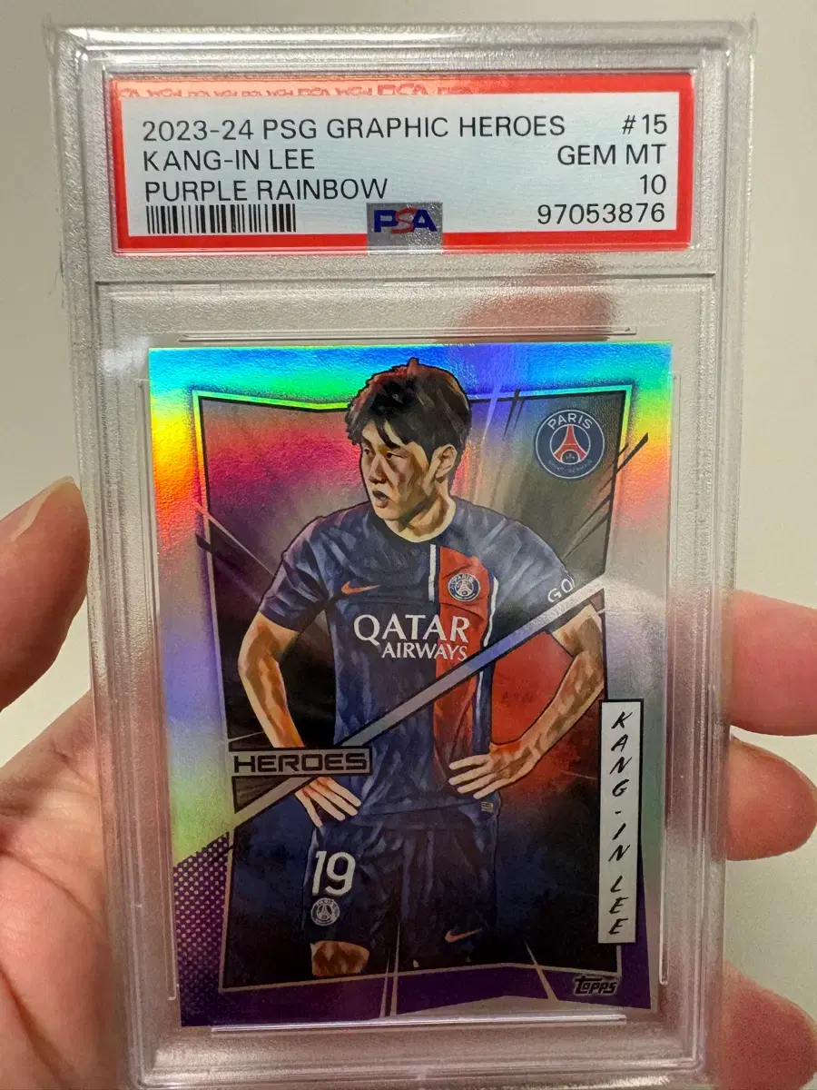 [PSA 10 / 팝1] 23-24 탑스 PSG 그래픽 히어로즈 이강인