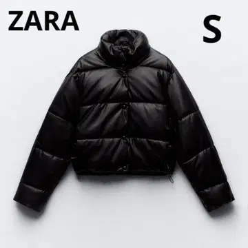 ZARA 인조 가죽 퍼프 자켓
