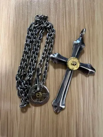 KYJSYA 목걸이 훈증 팥 체인 십자가 실버925 50cm