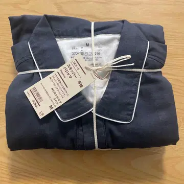 무인양품 MUJI 이중 거즈 스키퍼 반팔 파자마 신사 M 네이비
