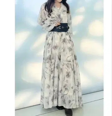 MERCURYDUO 플라워 개더 맥시 원피스