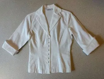 앙 퐁텐 블라우스 자켓 화이트 컬러