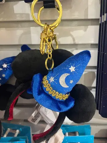 미키 마법사 모자 키링 홍콩 디즈니 판타지아 머리띠