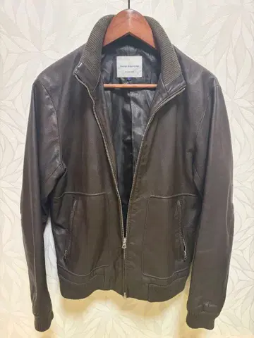 나노 유니버스 브라운 가죽 자켓 L 사이즈 브라운 페이즐리