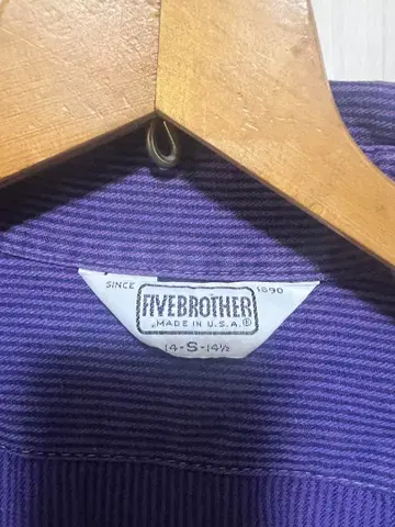 made in usa Five Brother 보라색 지퍼 달린 셔츠