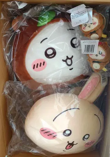 치이카와 (먼작귀) 너구리다몽 a상 c상 토끼 페이스 쿠션 묶음 판매