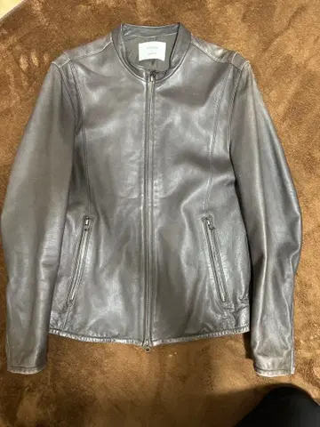 스튜디오스 램 가죽 싱글 라이더 가죽 자켓