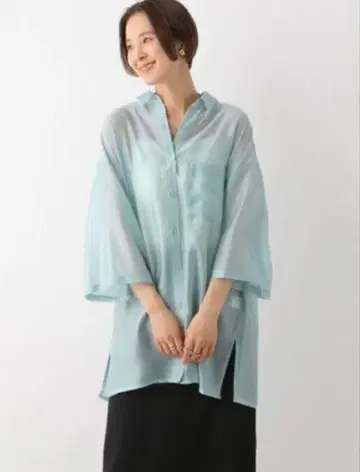 새상품 LEPSIM 시어 튜닉 셔츠