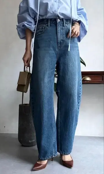 DouDou 커브 데님