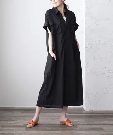 Johnbull 린넨 라이크 슬라브 밀리터리 셔츠