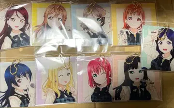 러브 라이브 선샤인 체크 원피스 의상 아크릴 키링 세트