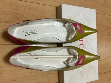 에밀리오 푸치 스틸레토 펌프스 그린 핑크 사이즈 38