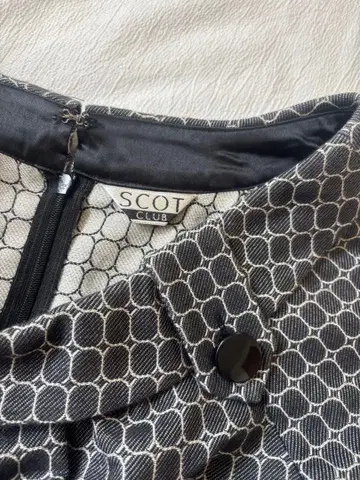 오샤레 SCOT CLUB 기하학 패턴 반팔 원피스