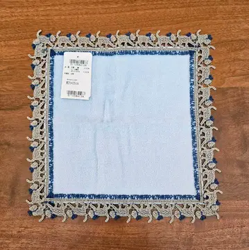 치카자와 레이스 손수건 캣워크 부인화보 별주 스카이블루 블루 아쿠아블루