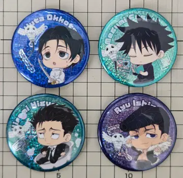 [주술회전] 메탈릭 캔뱃지 4개 세트 코가네와 함께 -Ordinary-